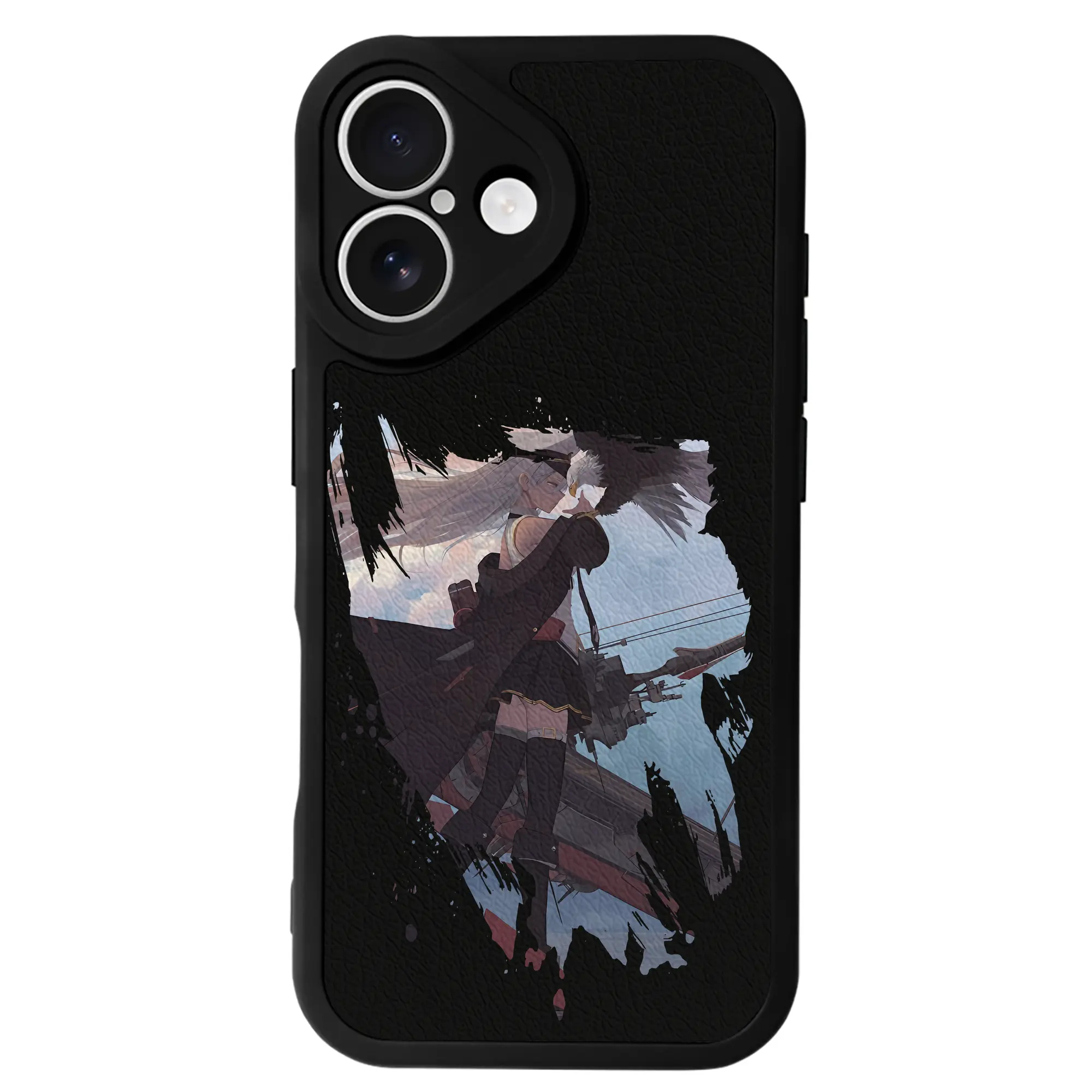 アズールレーン グッズ,エンタープライズ - IPhone 16シリーズ対応 ・ シリコンスマホケース ・ レザー調 ・ 高精度フィット ・ 耐衝撃 ・ ワイヤレス充電対応 ・ 精密カット